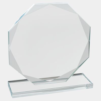 CGS12 6 1/2" Octagon Clear Glass Award Thumbnail