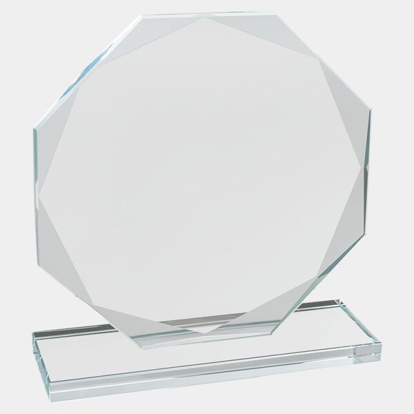 CGS12 6 1/2" Octagon Clear Glass Award Thumbnail