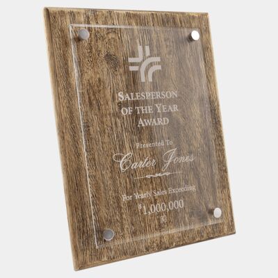 FPA3912 - 9" x 12" Barnwood Floating Acrylic Plaque Thumbnail