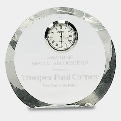 [CRY169] 4.5" Round Crystal Clock Thumbnail