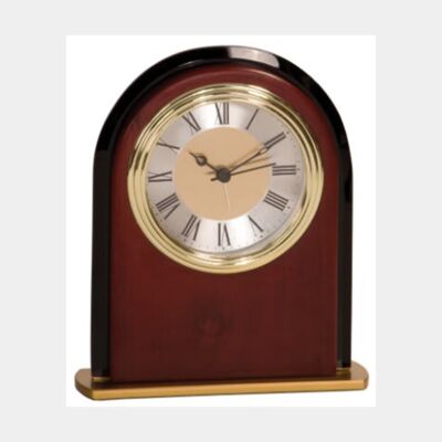 MF001  Mahogany Finish Arch Clock  Thumbnail