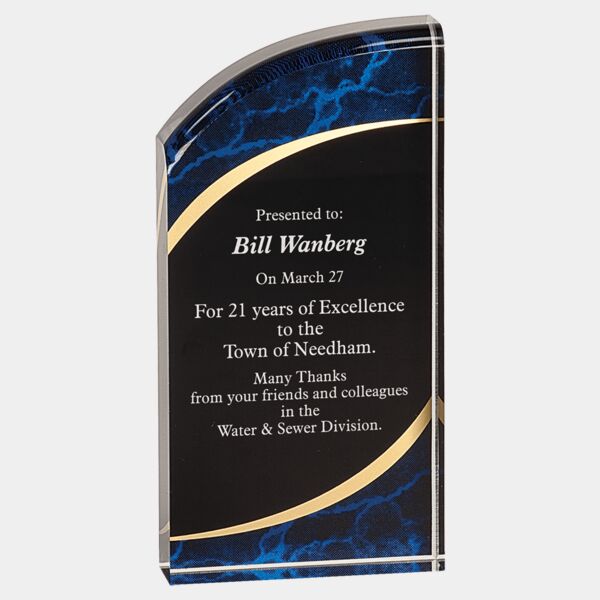 RMS7BM - 3 1/2" x 7" Marble Rounded Acrylic Thumbnail