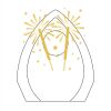 CRY170 - 5 1/2" Clear Crystal Arch with Clock Thumbnail