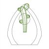 CRY170 - 5 1/2" Clear Crystal Arch with Clock Thumbnail