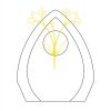 CRY170 - 5 1/2" Clear Crystal Arch with Clock Thumbnail