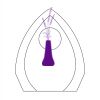 CRY170 - 5 1/2" Clear Crystal Arch with Clock Thumbnail