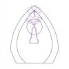 CRY170 - 5 1/2" Clear Crystal Arch with Clock Thumbnail