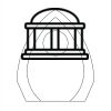 CRY170 - 5 1/2" Clear Crystal Arch with Clock Thumbnail