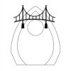 CRY170 - 5 1/2" Clear Crystal Arch with Clock Thumbnail
