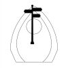 CRY170 - 5 1/2" Clear Crystal Arch with Clock Thumbnail