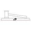 CRY047 - 13 7/8" x 4 1/4" Crystal Gavel on Black Base Thumbnail