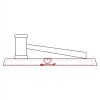 CRY047 - 13 7/8" x 4 1/4" Crystal Gavel on Black Base Thumbnail