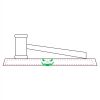 CRY047 - 13 7/8" x 4 1/4" Crystal Gavel on Black Base Thumbnail