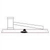 CRY047 - 13 7/8" x 4 1/4" Crystal Gavel on Black Base Thumbnail