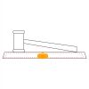 CRY047 - 13 7/8" x 4 1/4" Crystal Gavel on Black Base Thumbnail