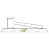 CRY047 - 13 7/8" x 4 1/4" Crystal Gavel on Black Base Thumbnail
