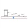 CRY047 - 13 7/8" x 4 1/4" Crystal Gavel on Black Base Thumbnail