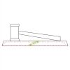CRY047 - 13 7/8" x 4 1/4" Crystal Gavel on Black Base Thumbnail