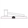 CRY047 - 13 7/8" x 4 1/4" Crystal Gavel on Black Base Thumbnail