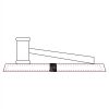 CRY047 - 13 7/8" x 4 1/4" Crystal Gavel on Black Base Thumbnail
