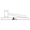 CRY047 - 13 7/8" x 4 1/4" Crystal Gavel on Black Base Thumbnail