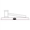 CRY047 - 13 7/8" x 4 1/4" Crystal Gavel on Black Base Thumbnail