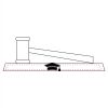 CRY047 - 13 7/8" x 4 1/4" Crystal Gavel on Black Base Thumbnail