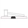 CRY047 - 13 7/8" x 4 1/4" Crystal Gavel on Black Base Thumbnail