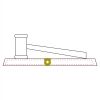 CRY047 - 13 7/8" x 4 1/4" Crystal Gavel on Black Base Thumbnail