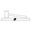 CRY047 - 13 7/8" x 4 1/4" Crystal Gavel on Black Base Thumbnail