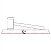 CRY047 - 13 7/8" x 4 1/4" Crystal Gavel on Black Base Thumbnail