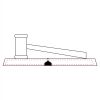 CRY047 - 13 7/8" x 4 1/4" Crystal Gavel on Black Base Thumbnail