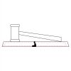 CRY047 - 13 7/8" x 4 1/4" Crystal Gavel on Black Base Thumbnail