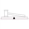 CRY047 - 13 7/8" x 4 1/4" Crystal Gavel on Black Base Thumbnail