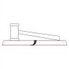 CRY047 - 13 7/8" x 4 1/4" Crystal Gavel on Black Base Thumbnail
