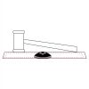 CRY047 - 13 7/8" x 4 1/4" Crystal Gavel on Black Base Thumbnail