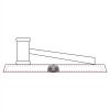 CRY047 - 13 7/8" x 4 1/4" Crystal Gavel on Black Base Thumbnail