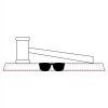 CRY047 - 13 7/8" x 4 1/4" Crystal Gavel on Black Base Thumbnail