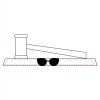 CRY047 - 13 7/8" x 4 1/4" Crystal Gavel on Black Base Thumbnail