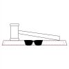 CRY047 - 13 7/8" x 4 1/4" Crystal Gavel on Black Base Thumbnail