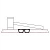 CRY047 - 13 7/8" x 4 1/4" Crystal Gavel on Black Base Thumbnail