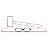 CRY047 - 13 7/8" x 4 1/4" Crystal Gavel on Black Base Thumbnail