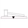 CRY047 - 13 7/8" x 4 1/4" Crystal Gavel on Black Base Thumbnail