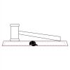 CRY047 - 13 7/8" x 4 1/4" Crystal Gavel on Black Base Thumbnail
