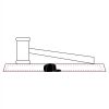 CRY047 - 13 7/8" x 4 1/4" Crystal Gavel on Black Base Thumbnail