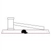CRY047 - 13 7/8" x 4 1/4" Crystal Gavel on Black Base Thumbnail