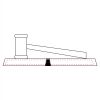 CRY047 - 13 7/8" x 4 1/4" Crystal Gavel on Black Base Thumbnail