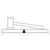 CRY047 - 13 7/8" x 4 1/4" Crystal Gavel on Black Base Thumbnail