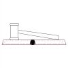 CRY047 - 13 7/8" x 4 1/4" Crystal Gavel on Black Base Thumbnail