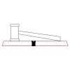 CRY047 - 13 7/8" x 4 1/4" Crystal Gavel on Black Base Thumbnail